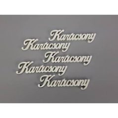 Karácsony felirat fehér - 10cm - 8 db/csomag