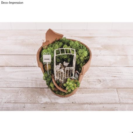 Rózsaív ajtókkal, fehér - 5x10x2,5cm 