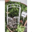 Rózsaív ajtókkal, fehér - 5x10x2,5cm 