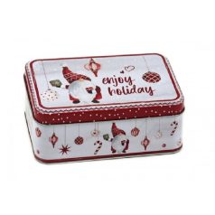 Karácsonyi fémdoboz - 16x10x6 cm