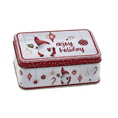 Karácsonyi fémdoboz - 16x10x6 cm