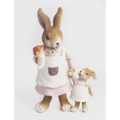 Nyúl mama és gyerek - 14x8x22 cm - Raktáron