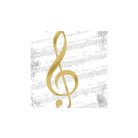 PPD.C1333072 I Love Music gold papírszalvéta 33x33cm,20db-os