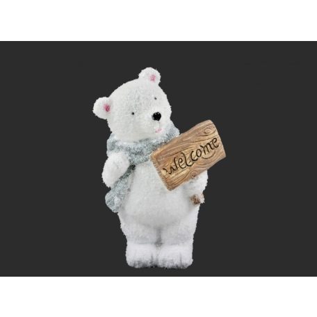 Jegesmaci figura piros sállal 17,5cm
