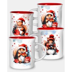 Porcelánbögre - Mókusok - 3 féle - 330 ml