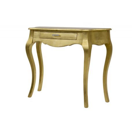Arany színű asztal fiókkal - 87x104x38 cm