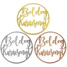 Natúr fa - Boldog karácsonyt körben ezüst - 37 cm