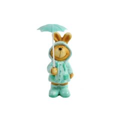 Clayre & Eef - Nyuszi esernyős kisnyuszival - 8x7x25 cm