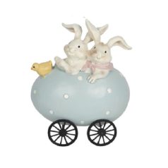 Clayre & Eef - Dekornyuszik tojásautóban - 10x7x13 cm 