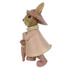 Nyuszilány rózsaszín esernyővel - 8x6x14 cm - Raktáron