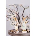 Nyúl figura sárgarépával - 5x8x16 cm 