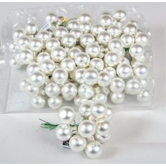   Mini karácsonyfadísz pick fehér - 1 csokor/12 db - 1,5 cm 