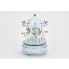 Zenélő körhinta lovas rózsaszín-méret: átmérő:11cm, magasság:18cm