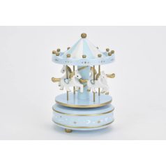   Zenélő körhinta lovas rózsaszín-méret: átmérő:11cm, magasság:18cm