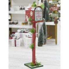Karácsonyi portál dekoráció - postaláda - 77 cm