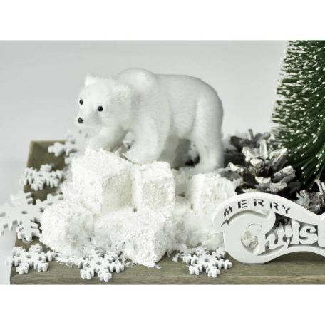 Jegesmedve ülő prémium - 6x9x6 cm  