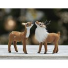Bőgő szarvas aranybarna prémium - 10 cm 