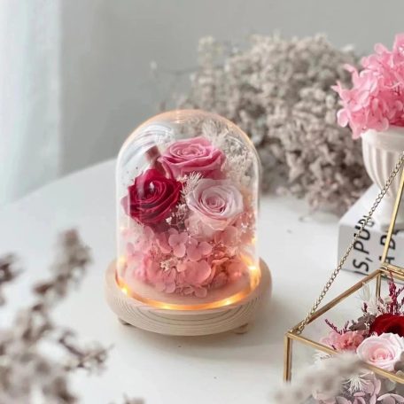 Üvegbúra fa talppal - 11x16 cm