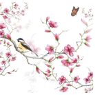 Ambiente papírszalvéta - Bird & Blossom white - 25x25 cm, 33x33 cm - 20 db/csomag 