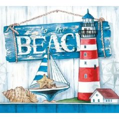 Ambiente To The Beach átvilágítós gyertya - 8x7,5cm