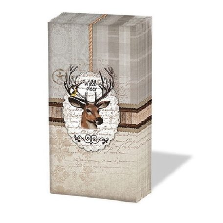 Ambiente Wild Deer papírszalvéta 25x25cm - 20db-os