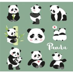 Ambiente Panda Bears papírszalvéta 33x33cm - 20db-os