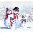 Ambiente papírszalvéta - Snowman With Hat - 25x25 cm, 33x33 cm - 20 db/csomag 