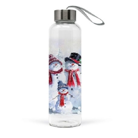 Ambiente Snowman With Hat útiflaska borosilicate üveg, - 0,55L