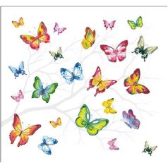   Ambiente Colorful Butterflies papírszalvéta 33x33cm - 20db-os