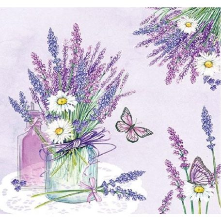  Ambiente Lavender Jar Lilac papírszalvéta 25x25cm - 20db-os 
