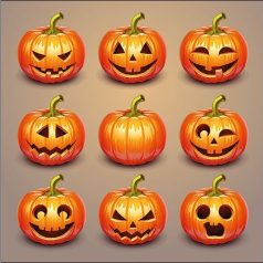   Ambiente Halloween Pumpkins papírszalvéta 33x33cm - 20db-os