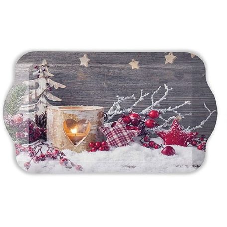 Ambiente Winter Apples átvilágítós gyertya - 12x10 cm