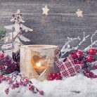 Ambiente Winter Apples átvilágítós gyertya - 12x10 cm