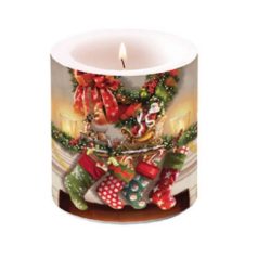   Ambiente átvilágítós gyertya -  Hanging stockings - 8x7,5 cm, 10x10 cm