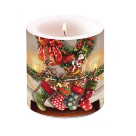 Ambiente átvilágítós gyertya -  Hanging stockings - 8x7,5 cm, 10x10 cm