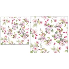   Ambiente papírszalvéta - Spring blossom white - 25x25cm,33x33cm - 20 db/csomag