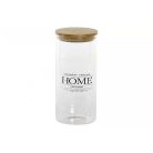 Tároló boroszilikát bambusz  - Home - 10x10x22,3 cm - 1380 ml - Rendelhető