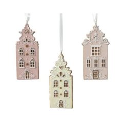 Karácsonyfadisz - Házikó - 3 féle - 10,7 cm