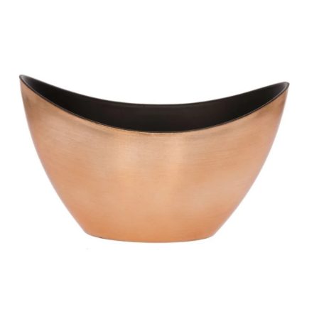 Csónak alakú kaspó - Bronz - 20x9x11,5 cm 