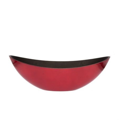 Csónak alakú kaspó piros - 55x13,5x17,5 cm 