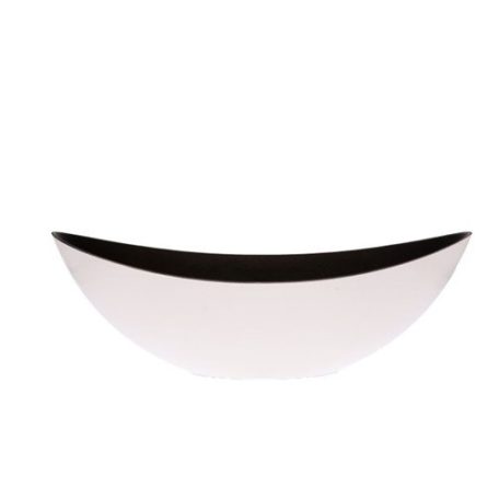 Csónak alakú kaspó fehér - 55x13,5x17,5 cm  