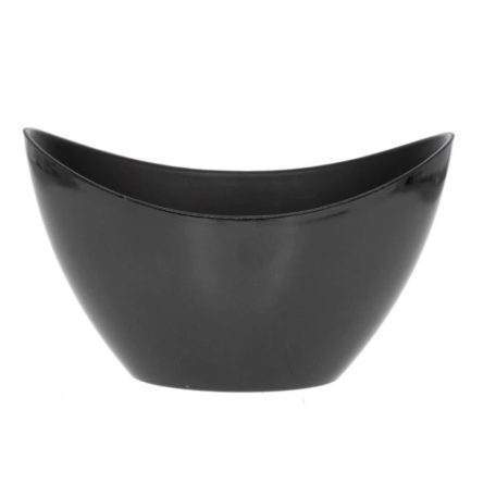 Csónak alakú kaspó - Fekete - 24x10x14 cm