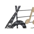 Faldekoráció -fém 45X1X40,5cm, violinkulcs