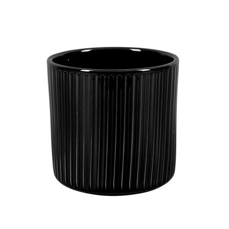 Helsinki Line karámia hengerkaspó - Antracit - 13,5x13,2 cm