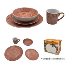 Étkészlet - Barna - 16 db/csomag