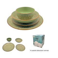 Étkészlet - Zöld - 24 db/csomag