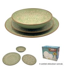 Étkészlet - Zöld - 18 db/csomag