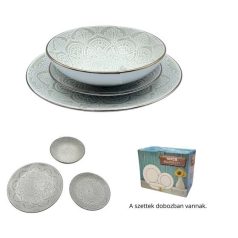 Étkészlet - Szürke - 18 db/csomag