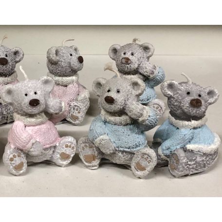 Macis gyertya kék pulcsiban