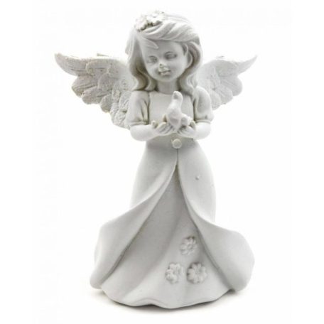 Angyalka figura madárral 79 - 17 cm